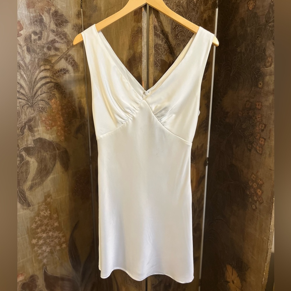 Lioness White Satin Mini Dress